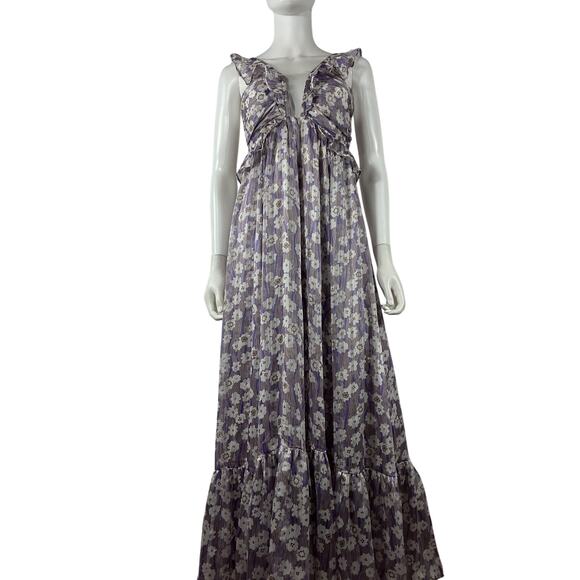 Sabina Musayev 'Astrid' Purple Polyester Dress Size S - Picture 2 of 4